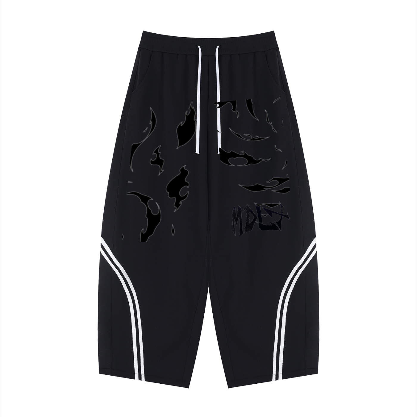 Unisex Wide Leg Piping Sweatpants