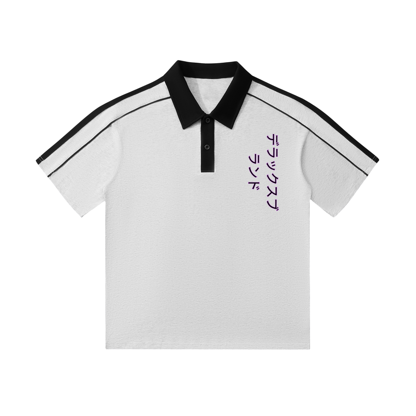 Contrast Collar Short-Sleeve Polo Shirt