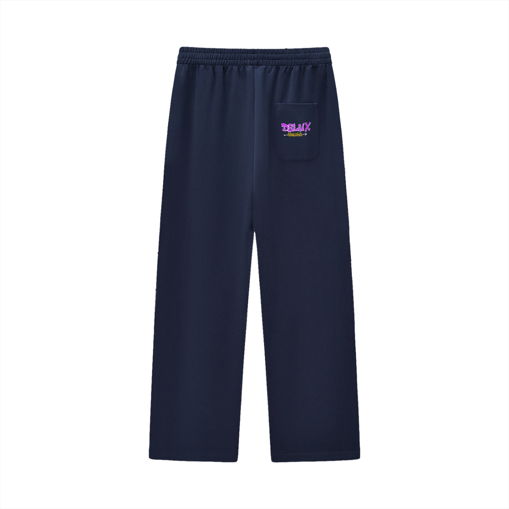 Curved Stripe Straight Sweatpants