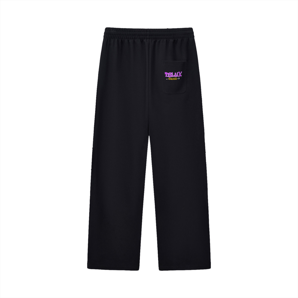 Curved Stripe Straight Sweatpants