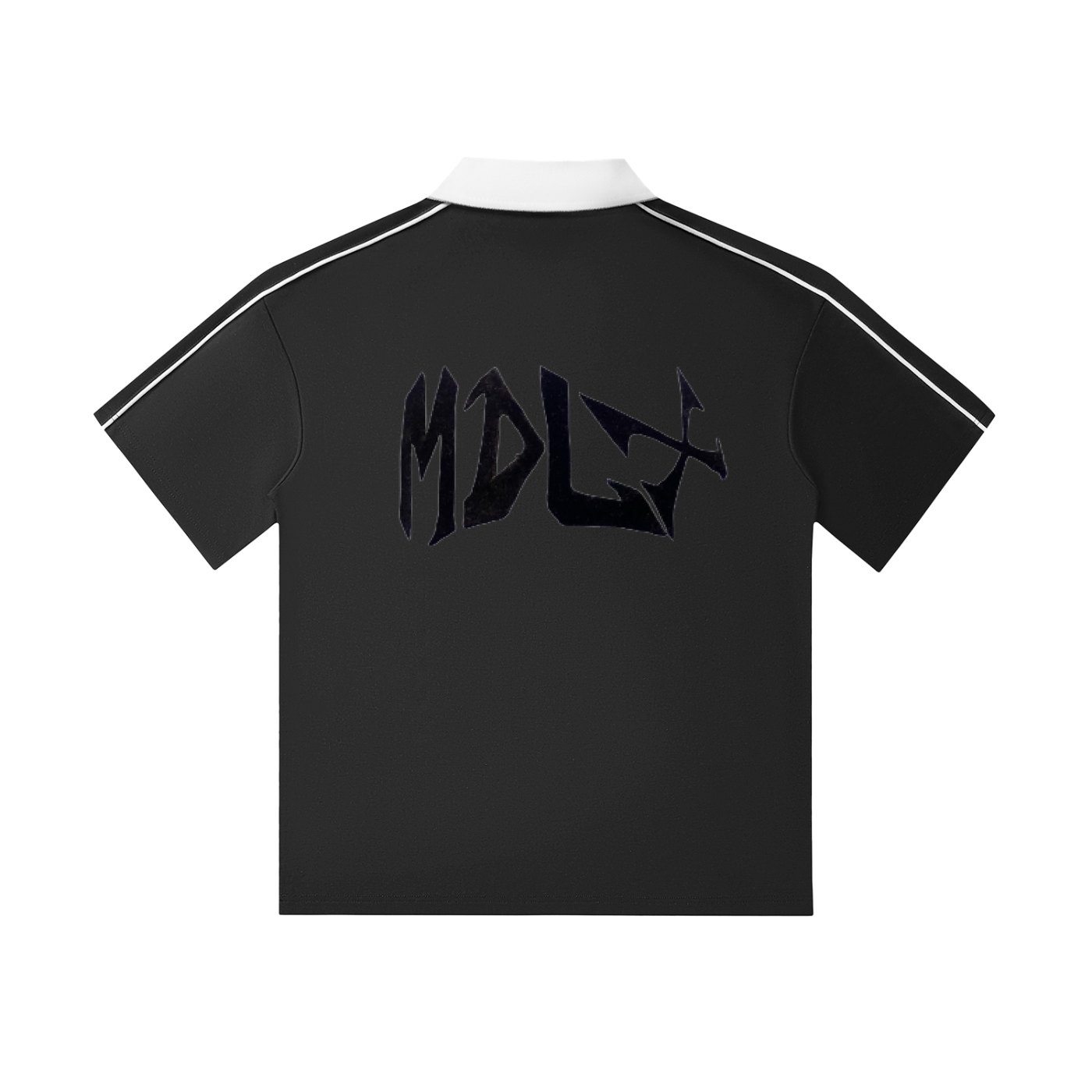 Contrast Collar Short-Sleeve Polo Shirt