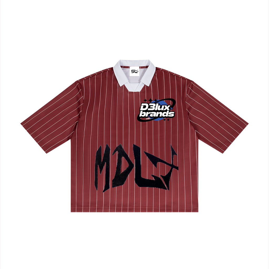 Unisex Pinstripe Collared Soccer Jersey
