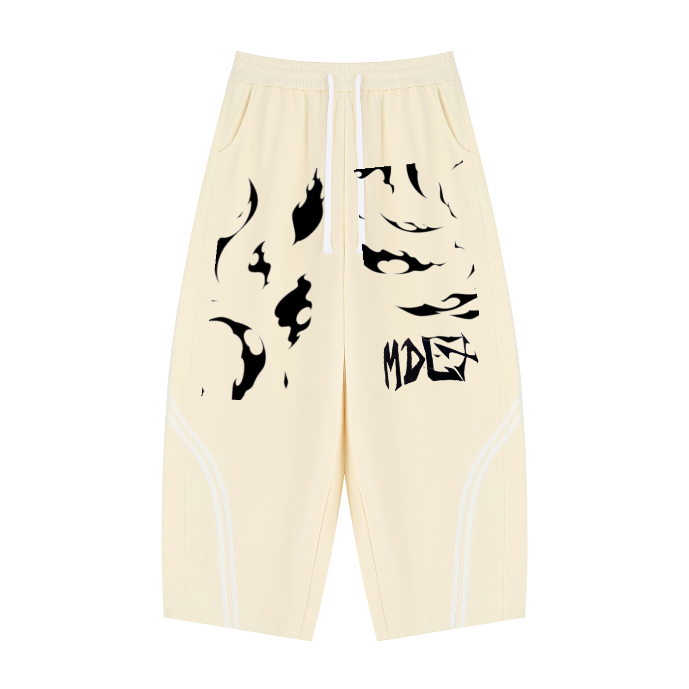 Unisex Wide Leg Piping Sweatpants
