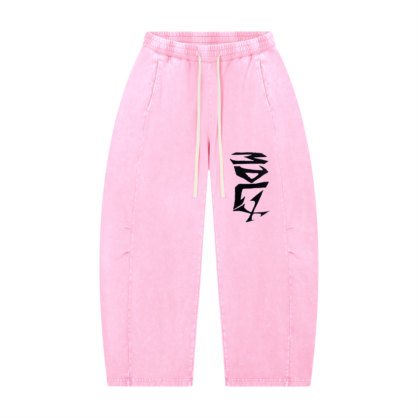 Unisex Mineral Wash Barrel Leg Pants