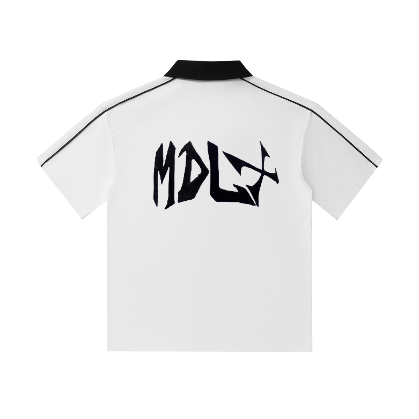 Contrast Collar Short-Sleeve Polo Shirt