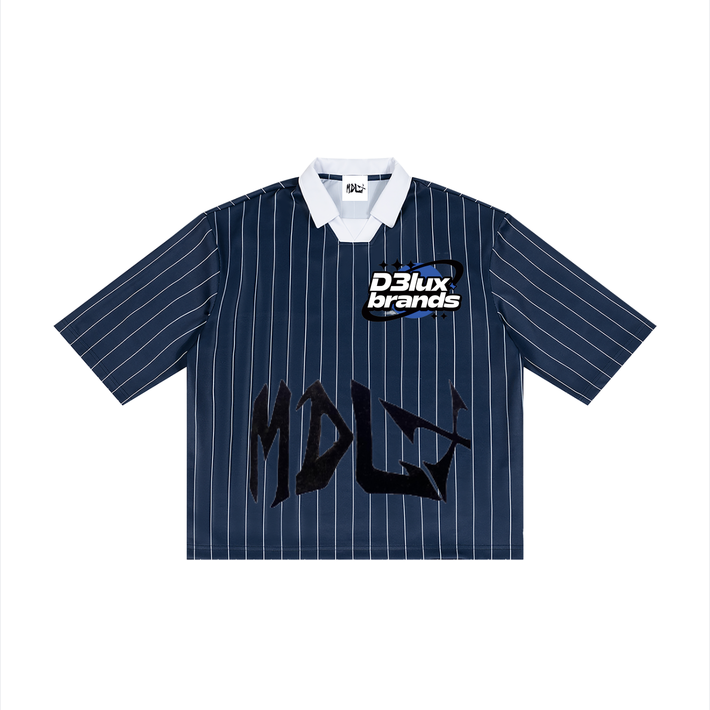 Unisex Pinstripe Collared Soccer Jersey