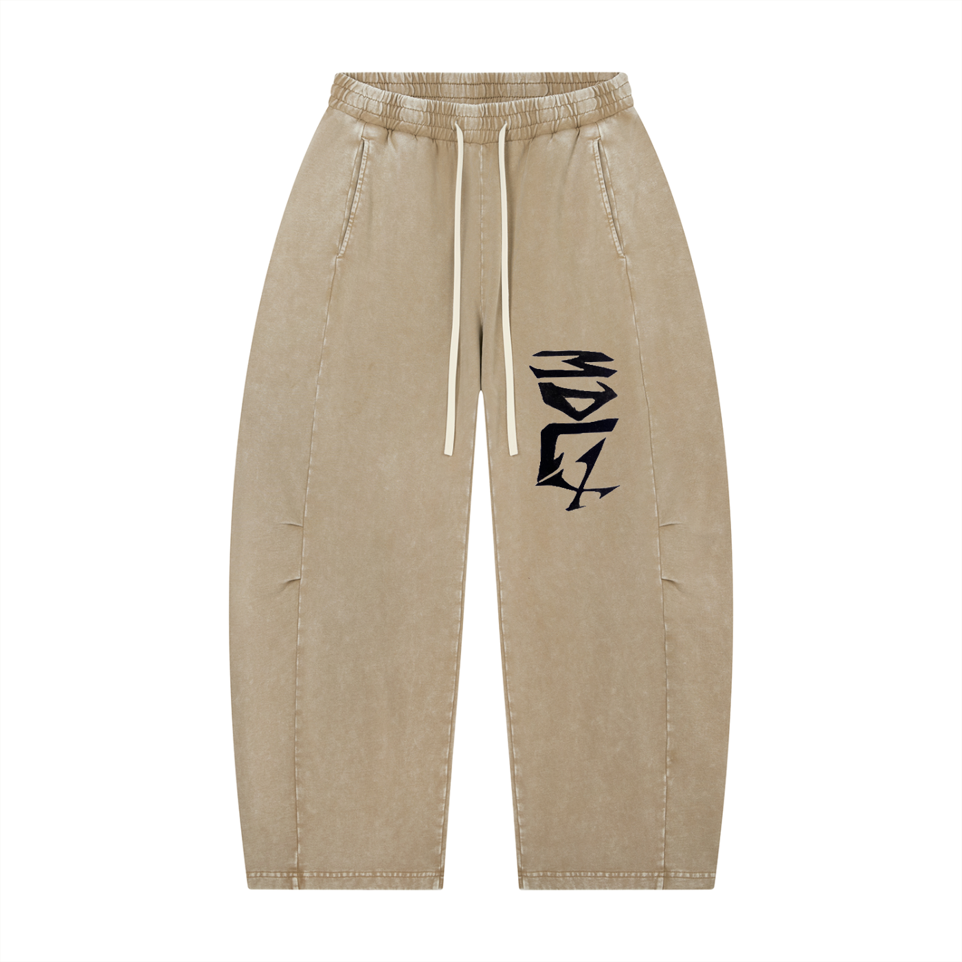 Unisex Mineral Wash Barrel Leg Pants