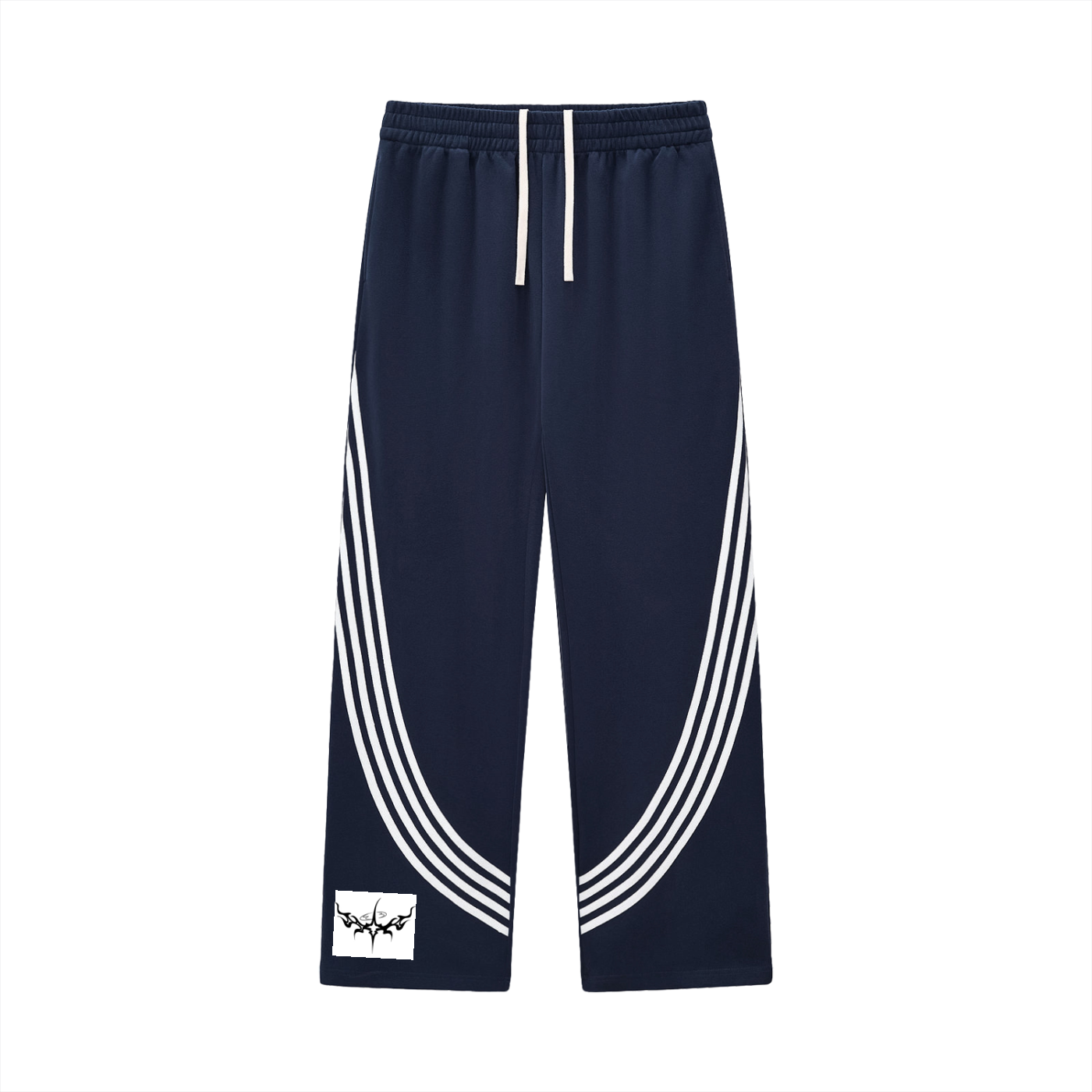 Curved Stripe Straight Sweatpants