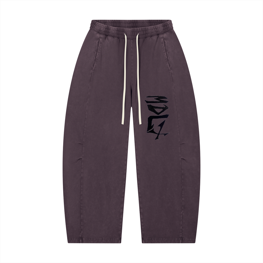Unisex Mineral Wash Barrel Leg Pants