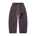 Unisex Mineral Wash Barrel Leg Pants