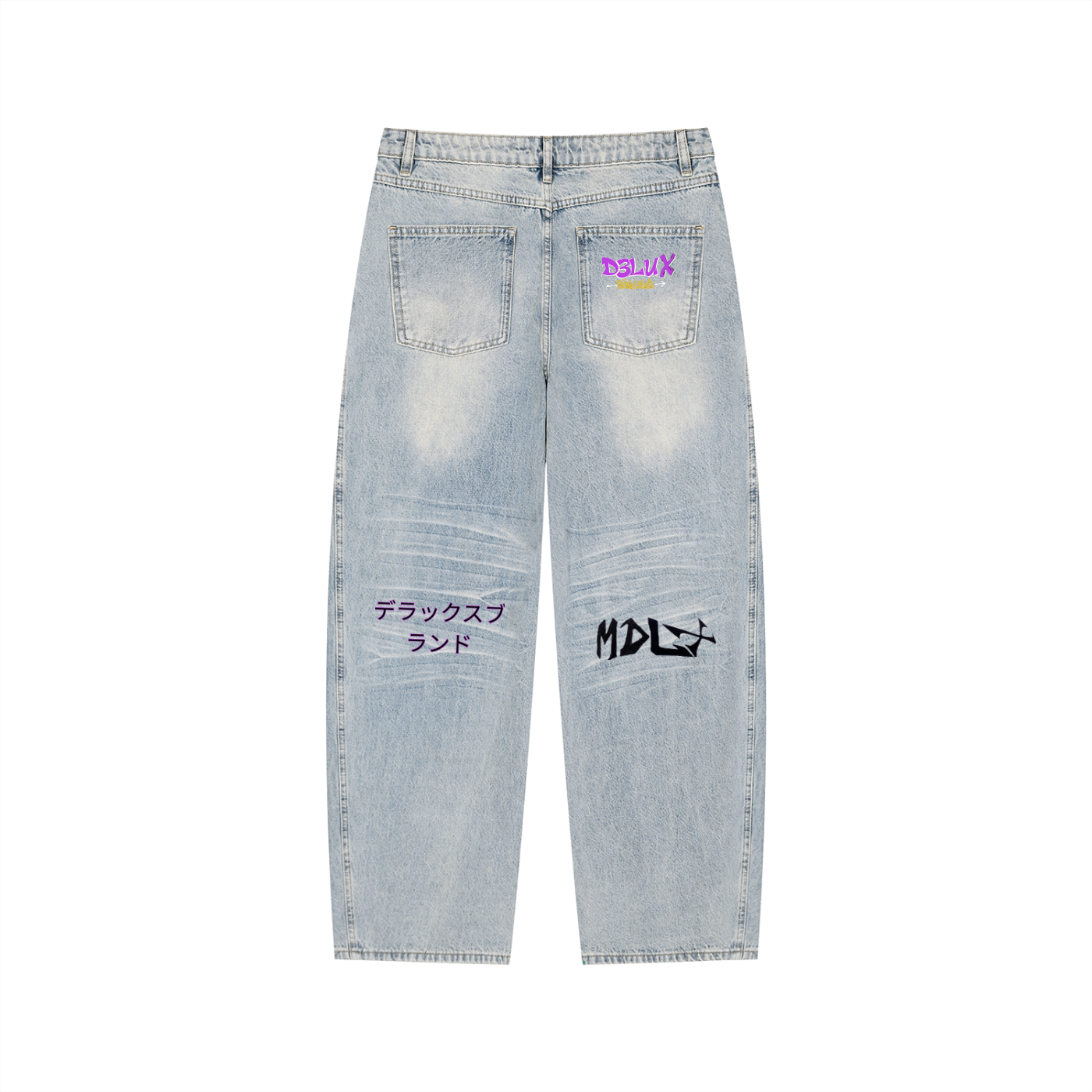 Men’s Enzyme Wash Wide Leg Jeans