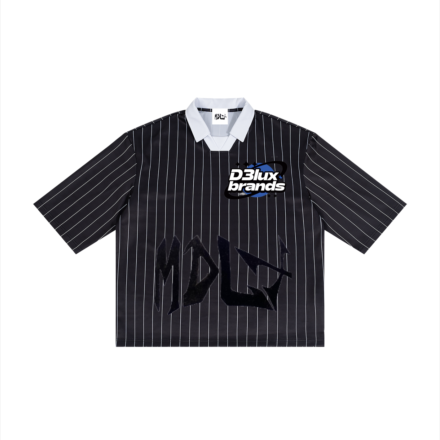 Unisex Pinstripe Collared Soccer Jersey