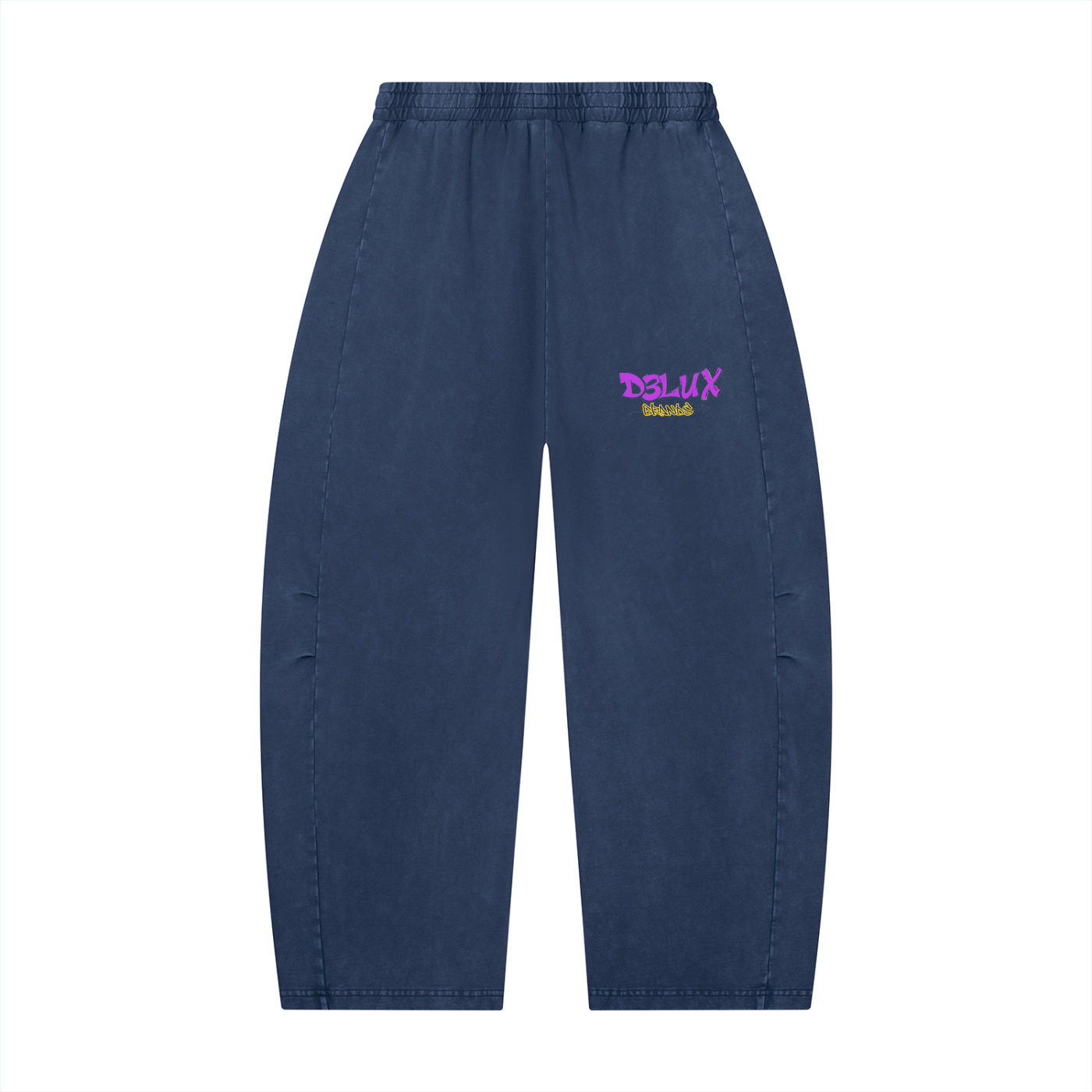 Unisex Mineral Wash Barrel Leg Pants
