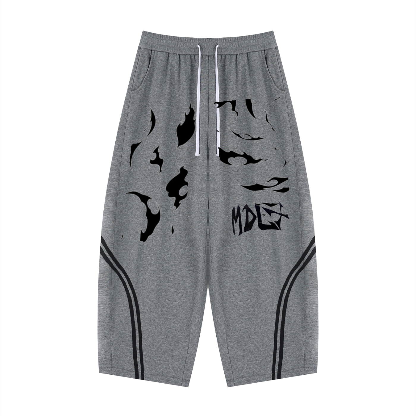 Unisex Wide Leg Piping Sweatpants