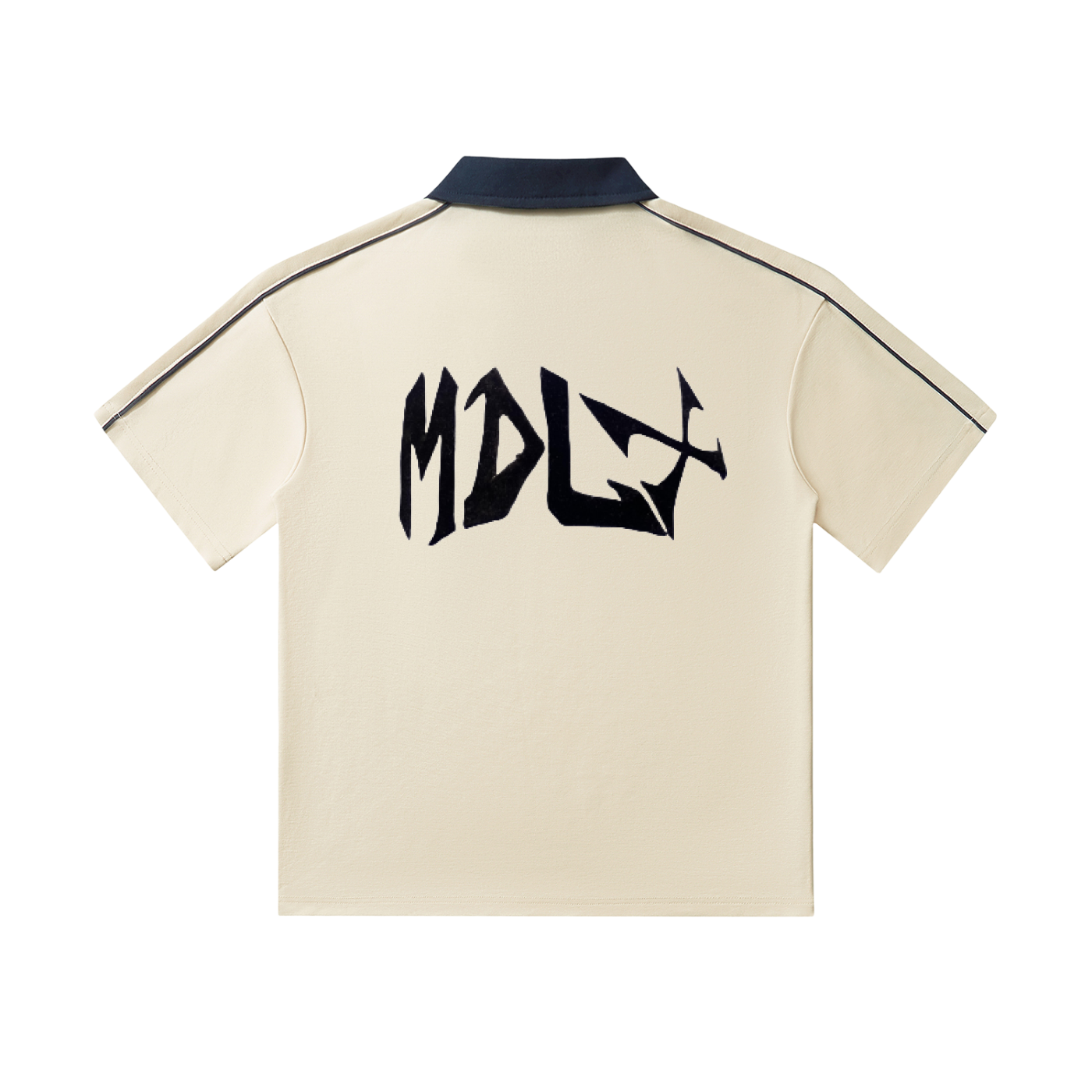 Contrast Collar Short-Sleeve Polo Shirt