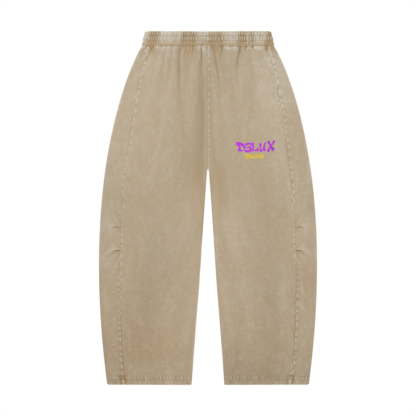 Unisex Mineral Wash Barrel Leg Pants