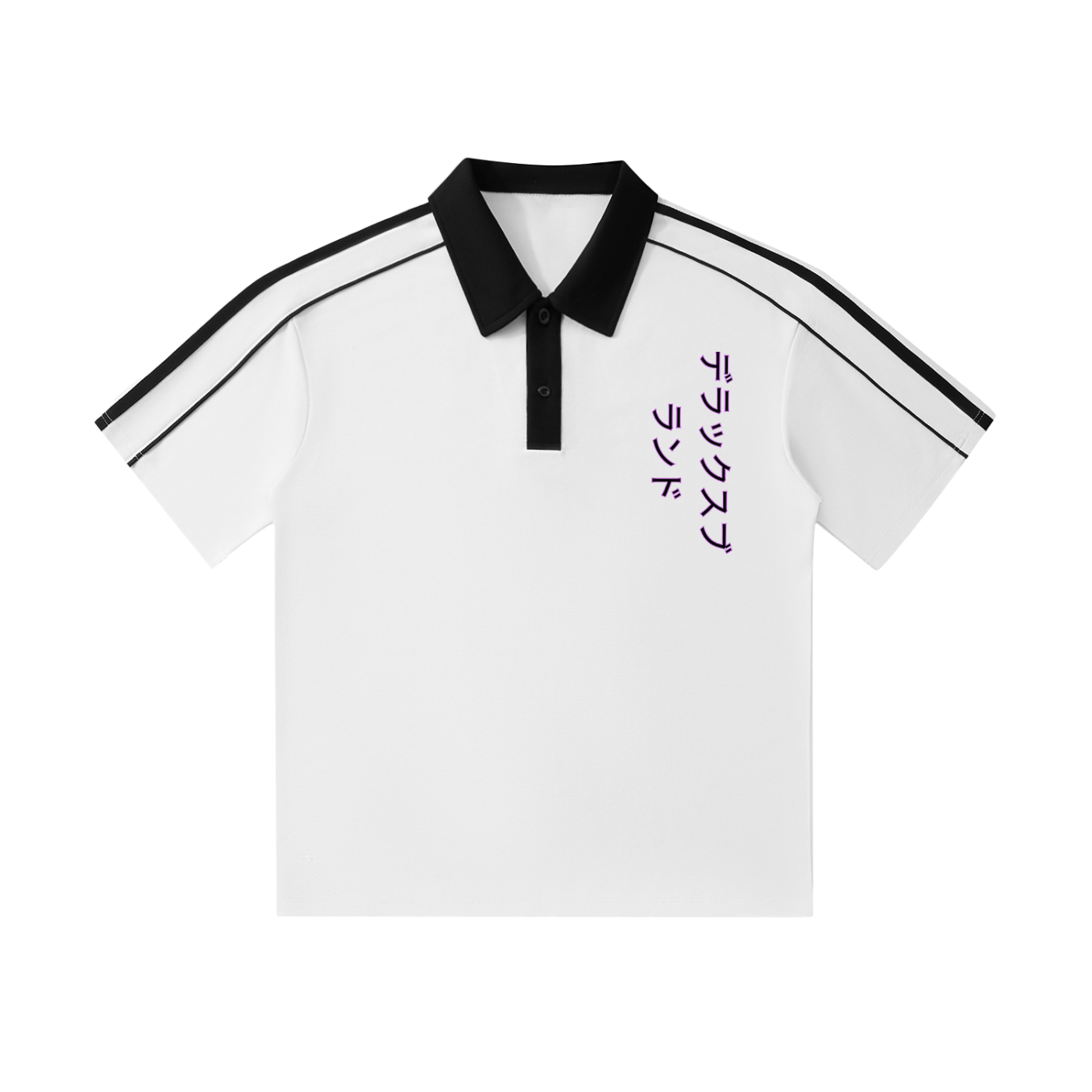 Contrast Collar Short-Sleeve Polo Shirt
