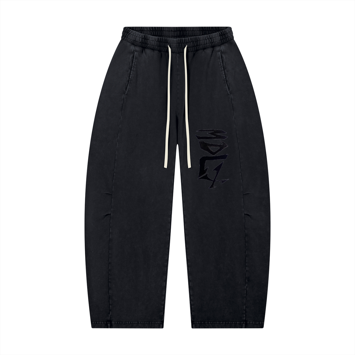 Unisex Mineral Wash Barrel Leg Pants