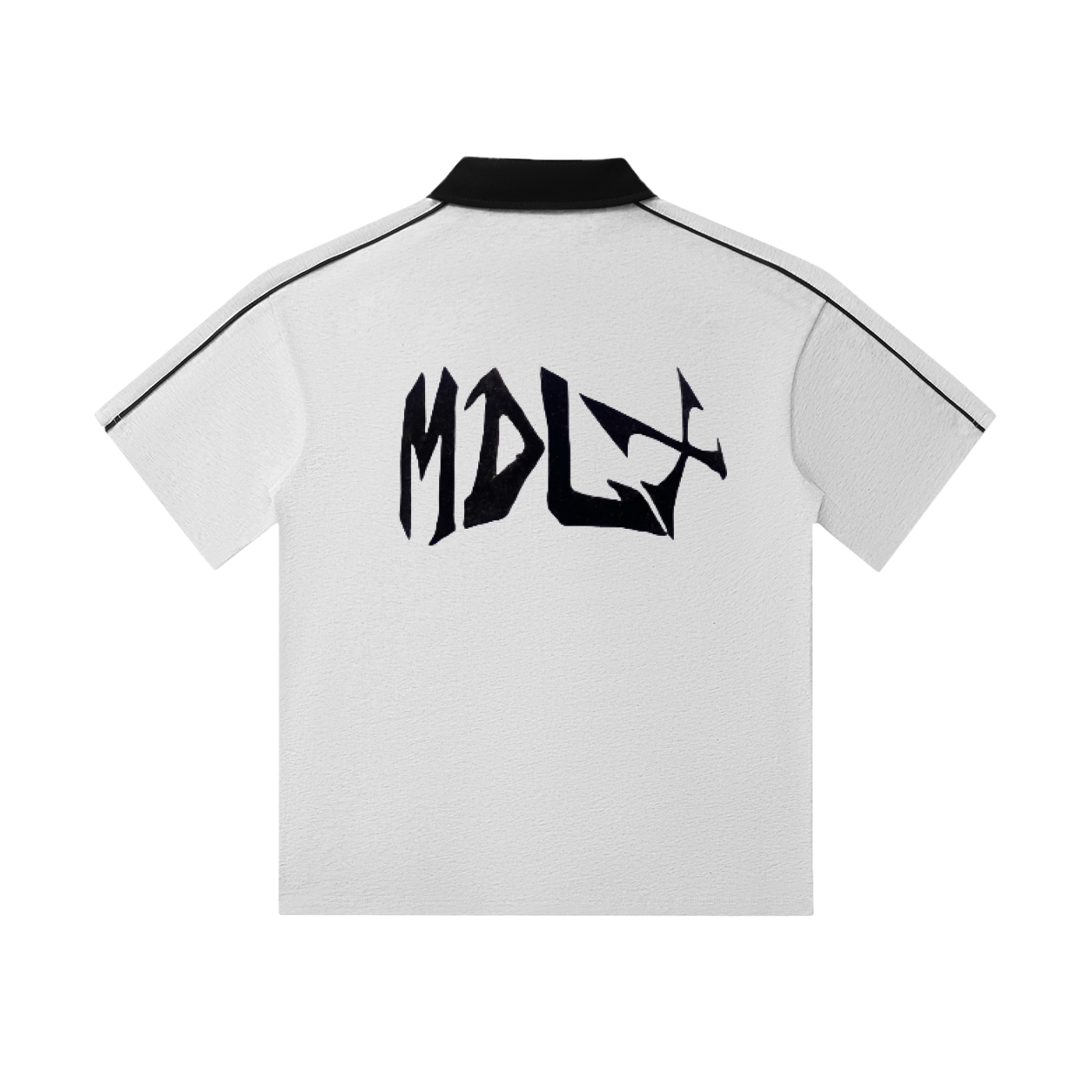 Contrast Collar Short-Sleeve Polo Shirt
