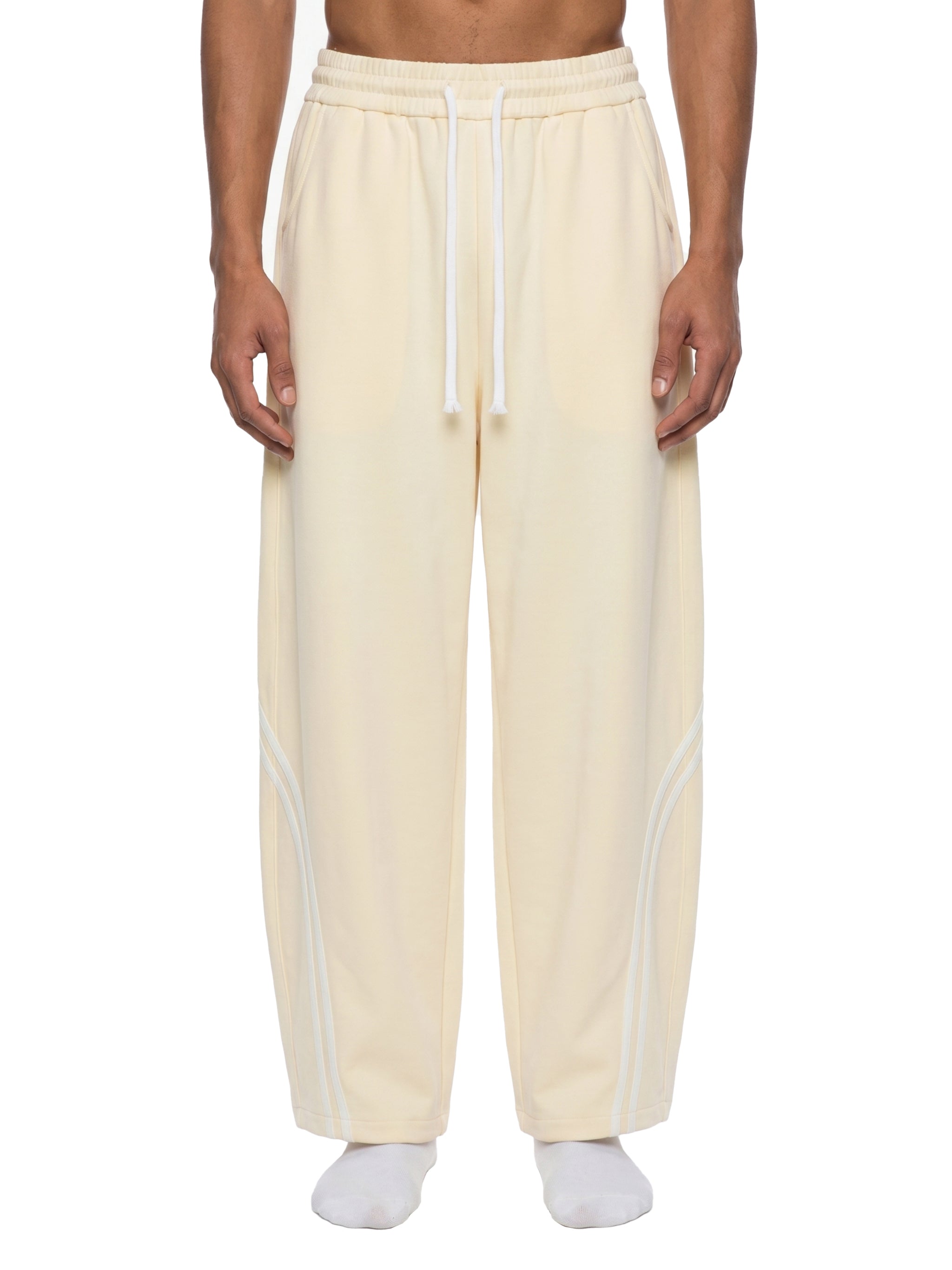 Unisex Wide Leg Piping Sweatpants